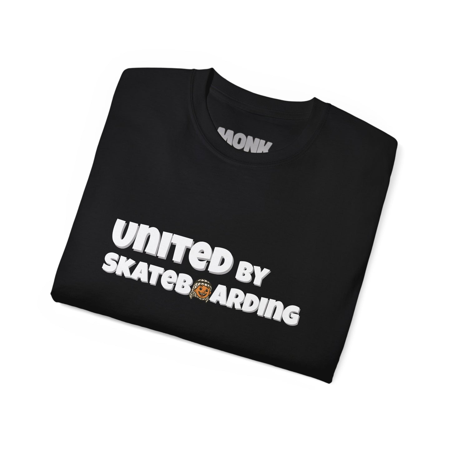 Help Gaza Skateboarding Adult 100% Cotton T-shirt Monk Folded Black Color