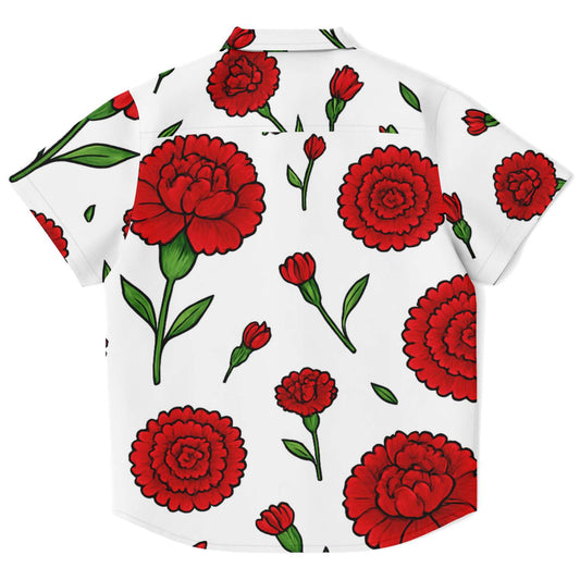 Kid and Youth Hawaiian Shirt Portuguese Revolution 25 Abril Cravos Back View