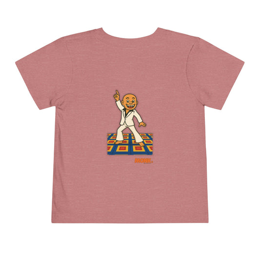 T-shirt Kid Cotton Monk Disco Back View Heather Mauve Color