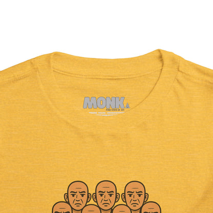 T-shirt Kid Comfortable Cotton MonkBe Yourself Collar Front View Heather Yellow Gold Color