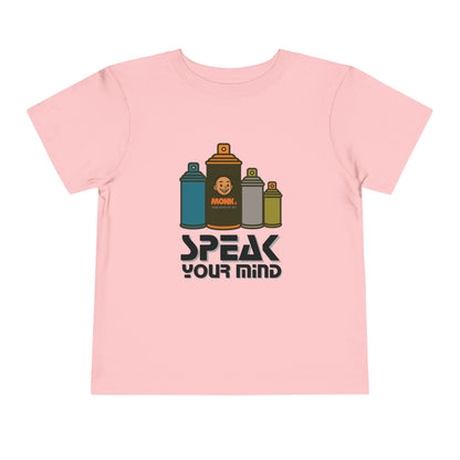 T-shirt Kid Breathable Cotton Monk Speak Loud Front View Pink Color