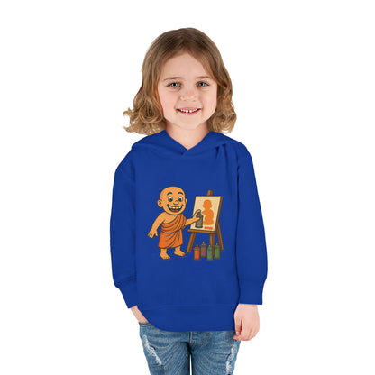 Kids Hoodie Warm Cotton Monk Hide and Seek Girl Front View True Royal Blue Color