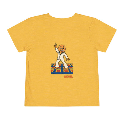 T-shirt Kid Cotton Monk Disco Backt View Heather Yellow Gold Color