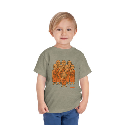 T-shirt Kid Comfortable Cotton Monk Be Yourself Boy Front View Heather Stone Color