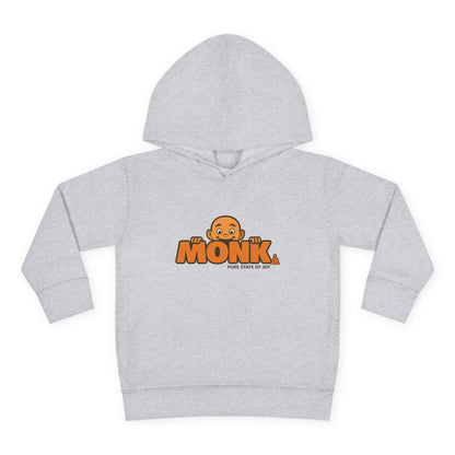 Kids Hoodie Warm Cotton Monk Hide and Seek Front View Heather Color