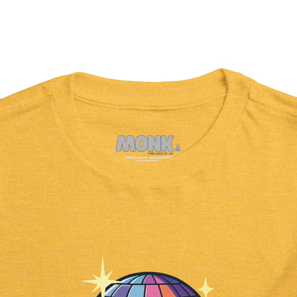 T-shirt Kid Cotton Monk Disco Collar Front View Heather Yellow Gold Color