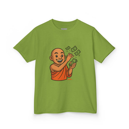 T-shirt Youth 100% Cotton Give To Receive Front View Kiwi Color