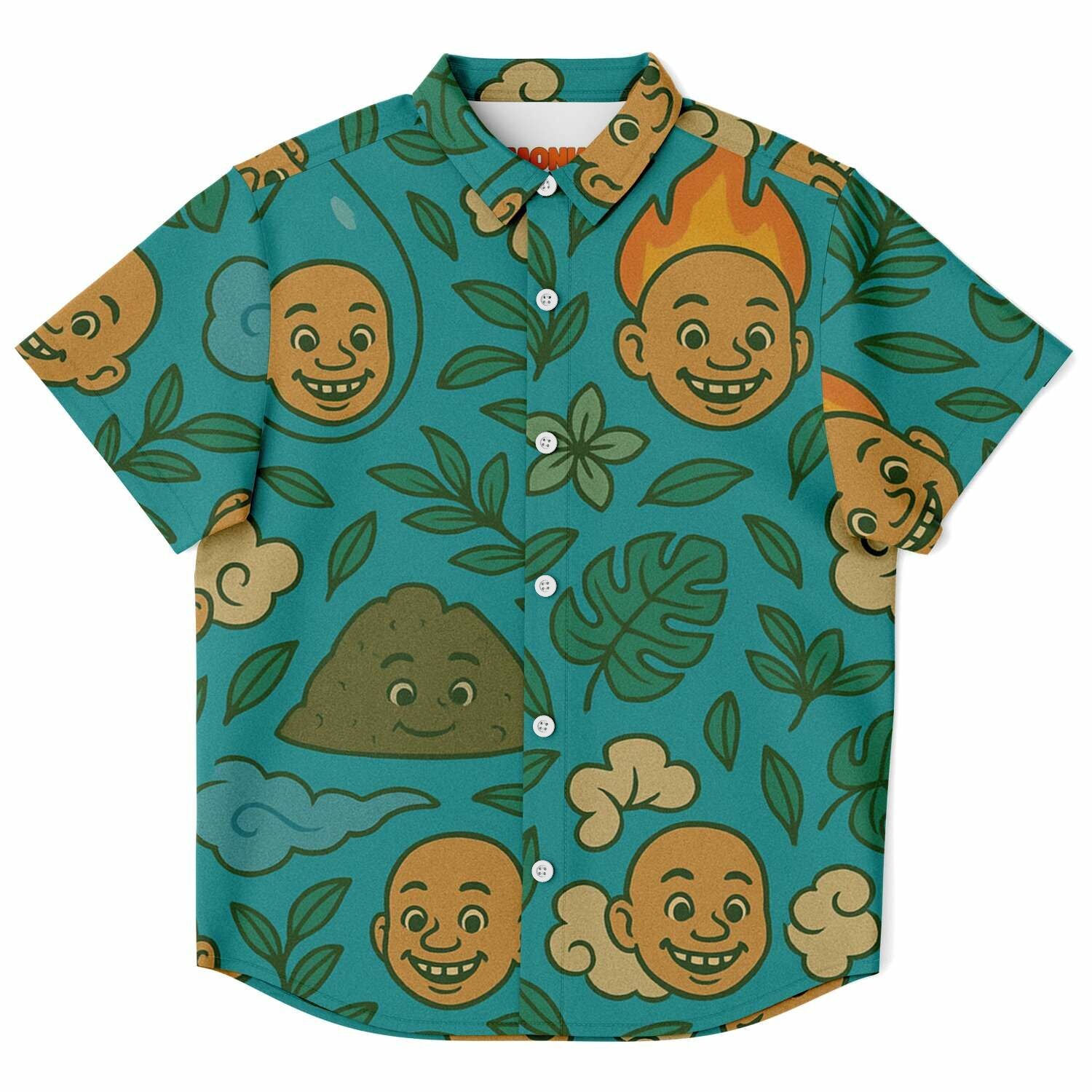 Kid and Youth Hawaiian Shirt Summer 5 Elements Monk Front View