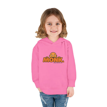 Kids Hoodie Warm Cotton Monk Hide and Seek Girl Front View Raspberry Color