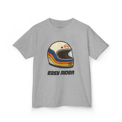 T-shirt Youth 100% Cotton Live To Ride  Monk Front View Sports Grey Color 