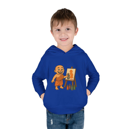 Kids Hoodie Warm Cotton Monk Hide and Seek Boy Front View True Royal Blue Color