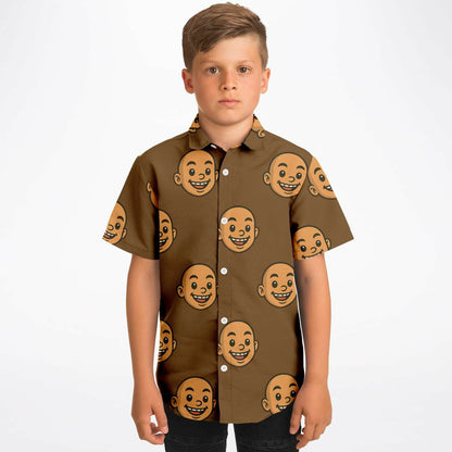 Kids/Youth Hawaiian Shirt - Smiling Monk