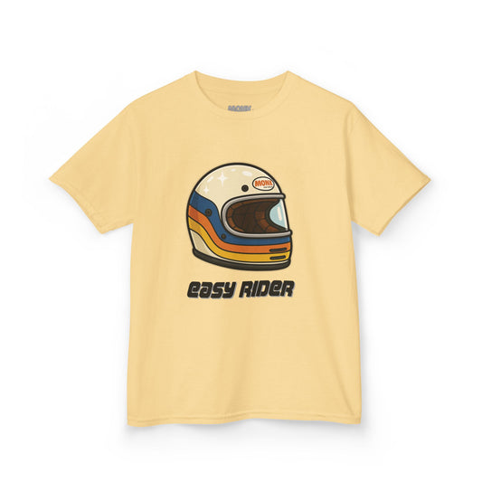 T-shirt Youth 100% Cotton Live To Ride  Monk Front View Yellow Haze Color 