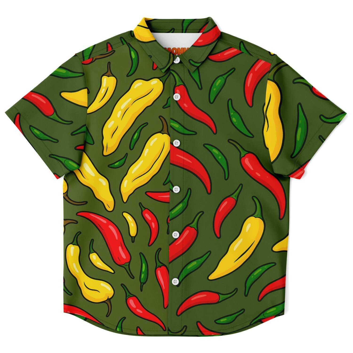 Kids/Youth Hawaiian Shirt Red Hot Chili Peppers Front View
