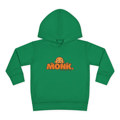 Kids Hoodie Warm Cotton Monk Hide and Seek Front View Heather Kelly Color