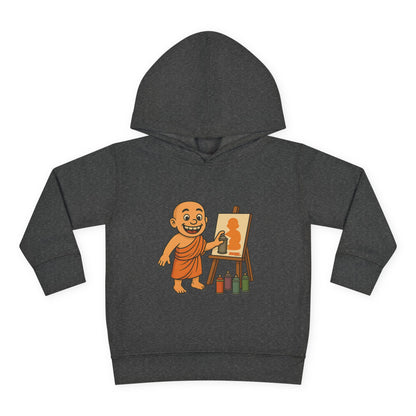Kids Hoodie Warm Cotton Monk Hide and Seek Front View Vintage Smoking Color