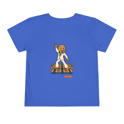 T-shirt Kid Cotton Monk Disco Back View True Royal Blue Color