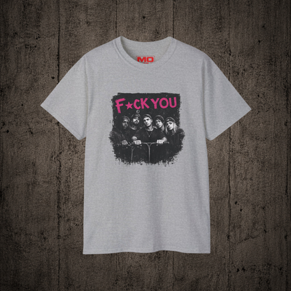 F*CK YOU graphic t-shirt in Sport Grey inspired by freestyle scootering and urban culture.
