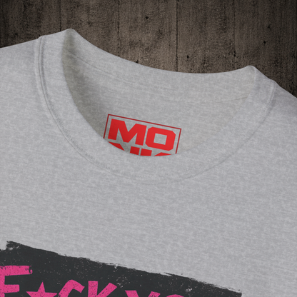 F*CK YOU graphic t-shirt colar detail in Sport Grey inspired by freestyle scootering and urban culture.