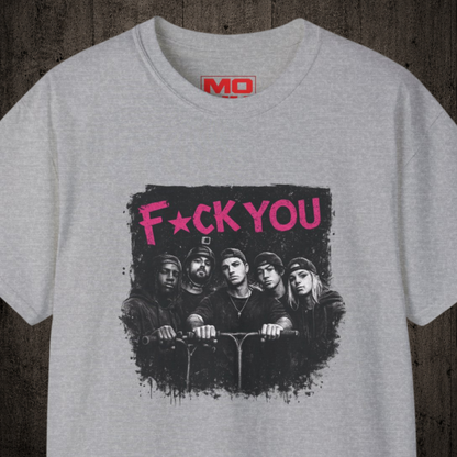 F*CK YOU graphic t-shirt in Sport Grey inspired by freestyle scootering and urban culture.