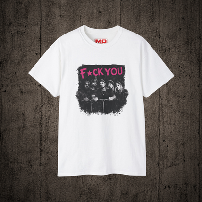 F*CK YOU graphic t-shirt in White inspired by freestyle scootering and urban culture.