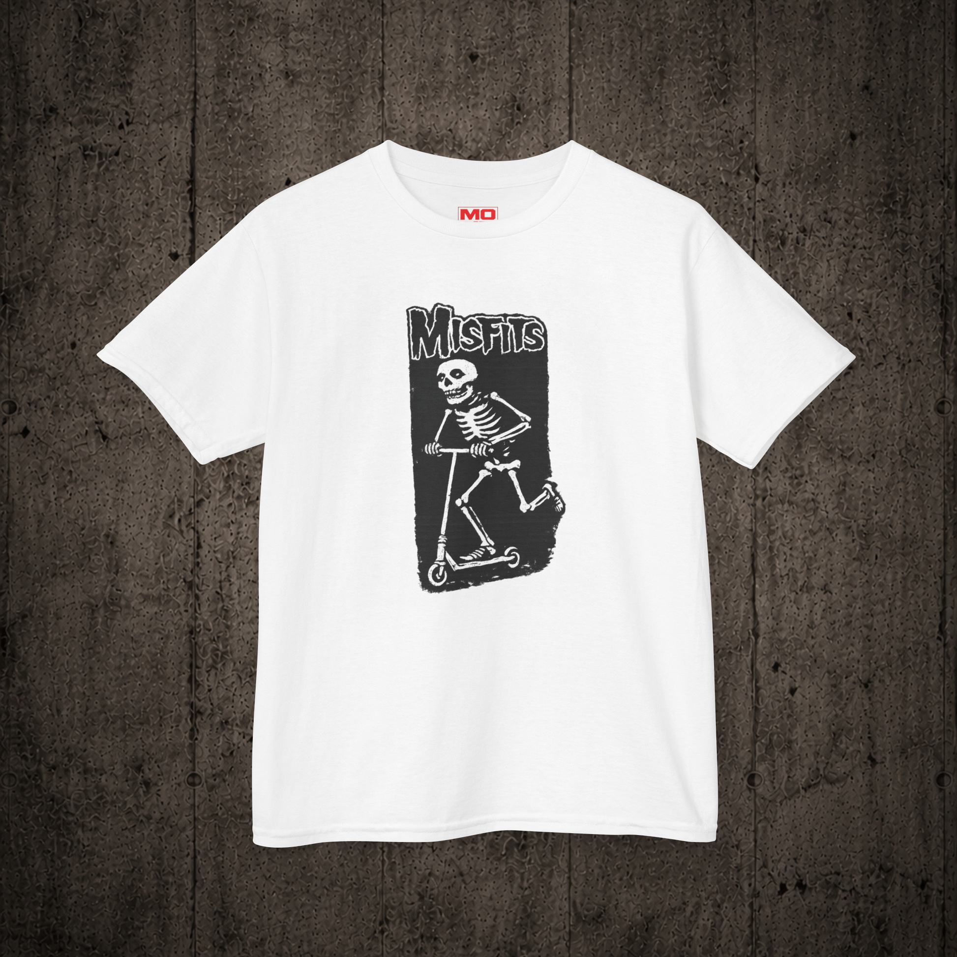 Misfits Youth graphic t-shirt in White inspired by freestyle scootering and urban riding culture.