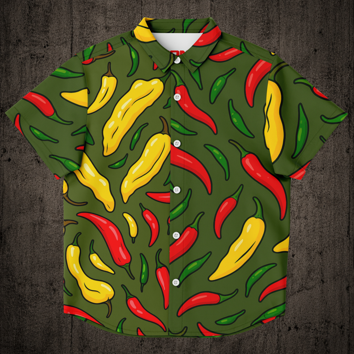 Spicy Hawaiian shirt featuring bold tropical prints, lightweight fabric and urban-inspired style.