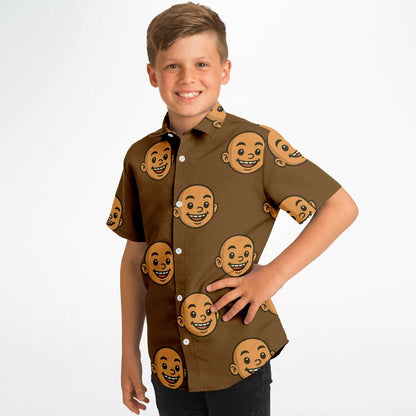 Kids/Youth Hawaiian Shirt - Smiling Monk